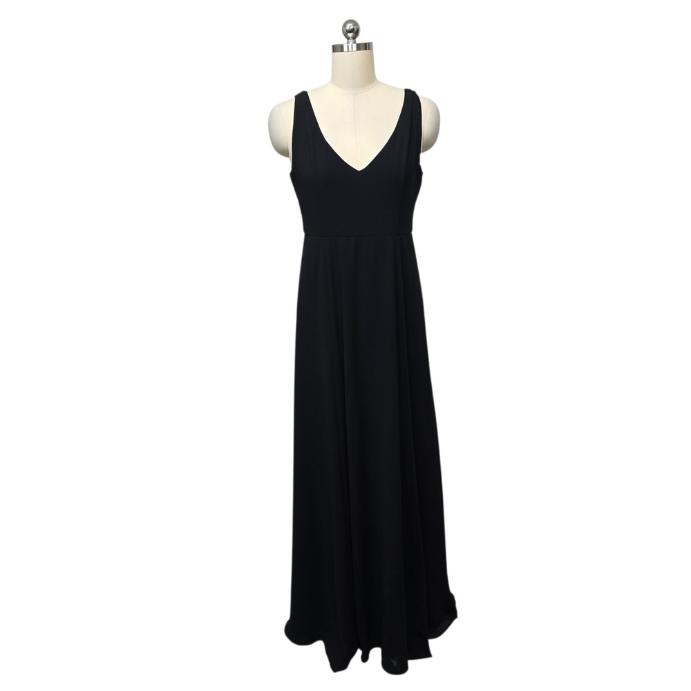 Show Me Your Mumu Black V Neck Sleeveless Maxi Dress Formal‎ Evening Gown Large